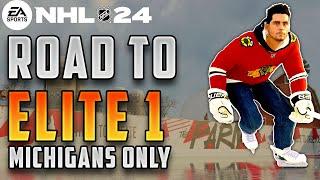 ROAD TO ELITE 1 RANK in NHL 24 (MICHIGANS ONLY)