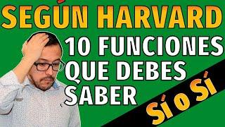 Las 10 funciones de EXCEL que debes saber SI o SI según Harvard