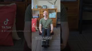 Stretching the back of the leg #chiropractic #lowimpactworkouts #chiropractictherapy #hipstretch