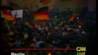 GERMAN REUNIFICATION *LIVE*  CNN,CBS 1990