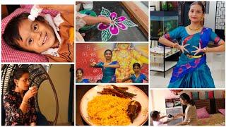 Proud Mom Moments : Pragati Bharatnatyam dance ️ brinjal biryani 2025 first day vlog #video #2025