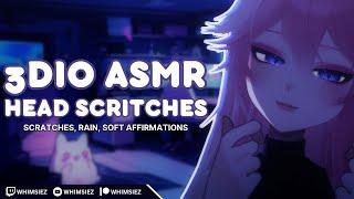 [3DIO ASMR] Head Scratches From Your Catgirl GF | Scratches, Rain, Soft Affirmations