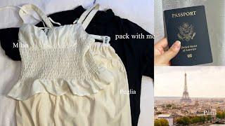 Pack With Me for Vacation in Europe: Paris, Puglia, Lake Como, Milan