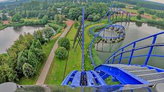 GOLIATH Roller Coaster, On-Ride POV,  Walibi Holland