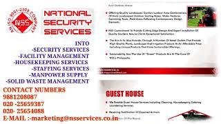 INTO-SECURITY SERVICES-CONTACT:9881208087, 020-25659387, 020-25654088 -marketing@nsservices.co.in