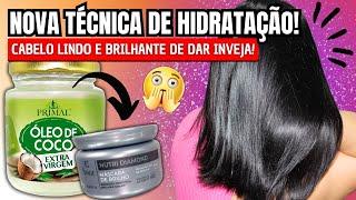 Técnica Secreta de Salão! Qualquer Cabelo Ressecado Fica um LUXO! Hidratação Perfeita!