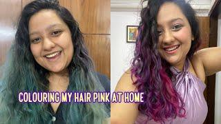 Colouring my hair PINK at home *chakkar aagaye*