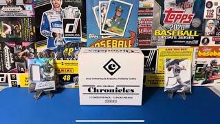 2022 Panini Chronicles Baseball Fat Pack Box. Insane Bobby Witt Jr Card!