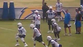 7/31/17 PHILIP RIVERS to GEREMY DAVIS, @ LA CHARGERS SUMMER TRAINING CAMP, COSTA MESA