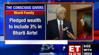 Sunil Bharti Mittal Pledges 10% Of Family Wealth | ET NOW Exclusive