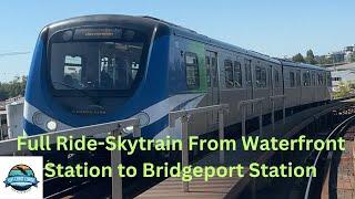 Vancouver SkyTrain Ride: Real Time-Waterfront Station to Bridgeport Station Vancouver BC, Canada