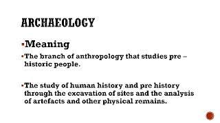 Meaning of Archaeology | O- Dictonary