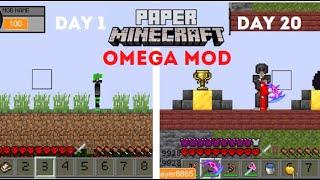 I Survived 20 days in Paper Minecraft Omega Mod