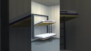 Save Space FAST! Folding Bed for Small Rooms ️ #shorts