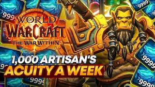 1,000 Artisan's Acuity per Week - Profession Guide WoW War Within