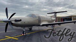 Jetfly Pilatus PC-12 NG! 8 Passenger configuration. Landing and visit!