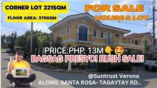 Fully Furnished House & Lot For Sale Corner Lot 221sqm Floor Area 370sqm @ Santa Rosa -Tagaytay Rd