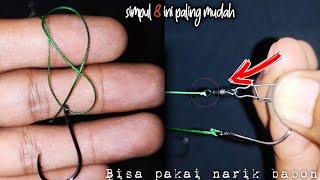 The easiest way to tie a fishing hook, ANYBODY CAN KNOT THIS 8 FISHING