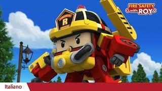  Sicurezza antinncendio con Roy | Ep. 01~04 | Robocar poli italiano