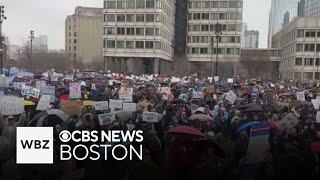 Thousands gather in Boston for "Hands Off" protest and more top stories