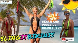 Sling It Bikinis Nassau Bahamas and Poolside Sling Bikini Tryon Haul Slingitbikinis 20% Off