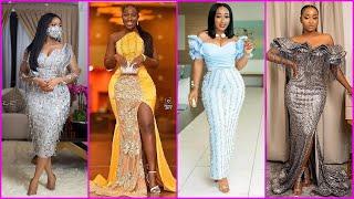 Asoebi styles 2021/Lace gown styles