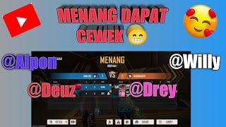 COSTUM ROOM 2 Vs 2 Menang Dapat Cewek 