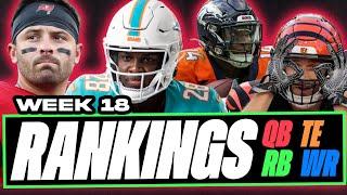  CHAMPIONSHIP RANKINGS for Week 18 Fantasy Football  | Fantasy Football Rankings