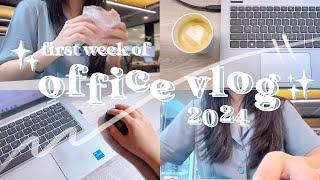 work vlog ‍ | first week of 2024 back in office  - freebies & photobooth! | life in singapore