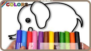 ANIMALS  Warna warni Elephant Drawing, Coloring, and BIG Marker Pencil -AKN Kids House