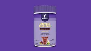 Benefic Ultimate Brain Fuel Drinking Chocolate | For Focus, Memory, Stress & Anxiety Relief