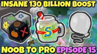 INSANE 130 BILLION BOOST - Bee Swarm Simulator NOOB to PRO Episode 15