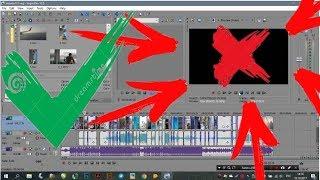 Sony Vegas чёрный экран на предварительном просмотре во время монтажа