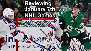 Reviewing January 7th NHL Games