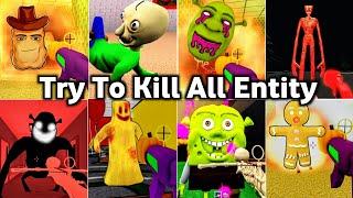Try To Kill All Entity In Shrek In The Backrooms All Levels | Shrek - Backrooms