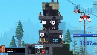 Broforce speedrun in 35:37 Arcade mode