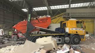 a day in the life of a skip lorry waste recycling transfer station