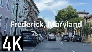 Driving in Frederick, Maryland 4K Street Tour - To Downtown on U.S. Hwy 15 and in Downtown