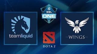 Dota 2 - Team Liquid vs. Wings - Game 1 - ESL One Manila 2016 - Group A Winners Match