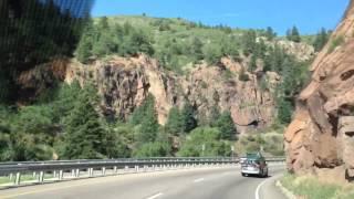 Driving up to Pikes Peak