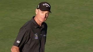 Jim Furyk's excellent approach on No. 18 at The RSM Classic