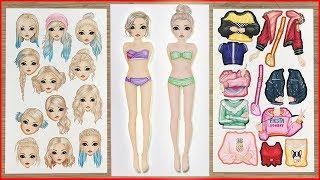 Dressing sticker for doll Jill with 50 samples - Sticker book TOP MODEL (Chim Xinh channel)