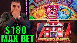 OMG $180 Max Bet MANSION BONUS & MASSIVE JACKPOT