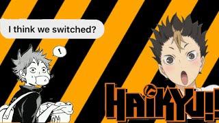 Haikyuu text || Karasuno ships switch bodies ft. IwaOi