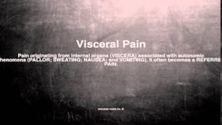 Medical vocabulary: What does Visceral Pain mean