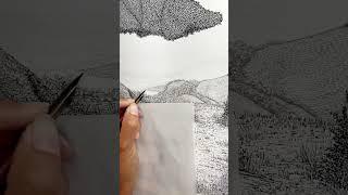 A short satisfying detailed drawing to ease your anxiety and inspire focus