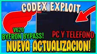 ROBLOX CODEX EXPLOIT / HACK ACTUALIZADO! V620 | BYFRON BYPASS | PARA PC Y CELULAR | INDETECTABLE