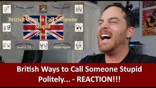American Reacts British Ways to Call Someone Stupid (POLITELY) REACTION