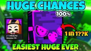 CHANCES FOR THE *EASIEST* HUGE EVER, HUGE VIRUS GRIFFIN! Pet Simulator 99!