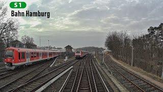 Führerstandsmitfahrt BR474 S-Bahn Hamburg S1 Airport - Blankenese [02/2019]